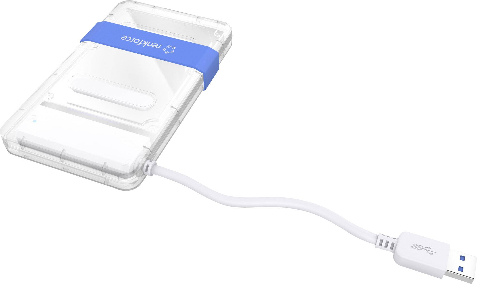 Renkforce RF-4254476 6.35 cm (2.5 Zoll)-Festplattengehäuse 2.5 Zoll USB 3.2 Gen 1 (USB 3.0)