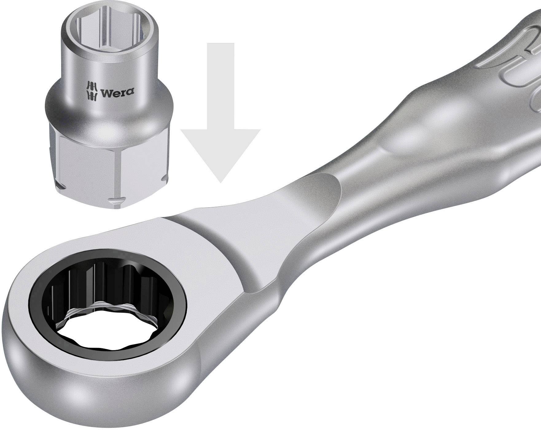 Wera Zyklop Mini 2 05003660001 Umschaltknarre 1/4" (6.3 mm) 107mm