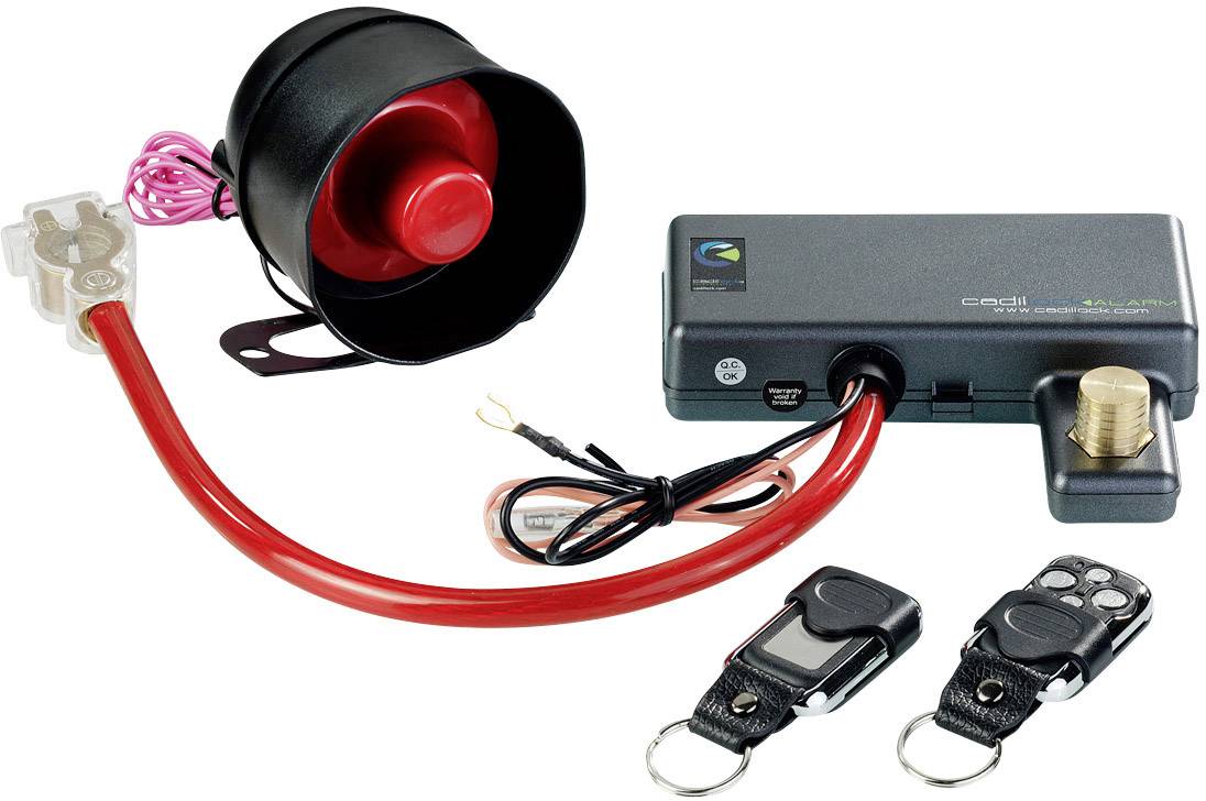 Cadillock Alarm Plus Auto Alarmanlage Wegfahrsperre, Erschütterungssensor, Inkl. Fernbedienung 12 V