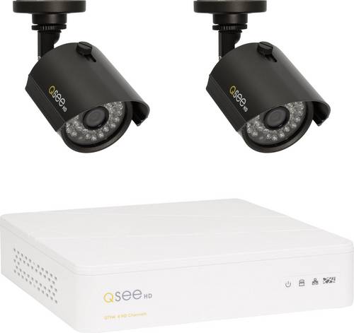 Q-See QTH4-2Z3-1 AHD Überwachungskamera-Set 4-Kanal mit 2 Kameras 1280 x 720 Pixel 1TB