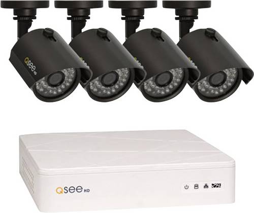 Q-See QTH8-4Z3-1 AHD Überwachungskamera-Set 8-Kanal mit 4 Kameras 1280 x 720 Pixel 1TB