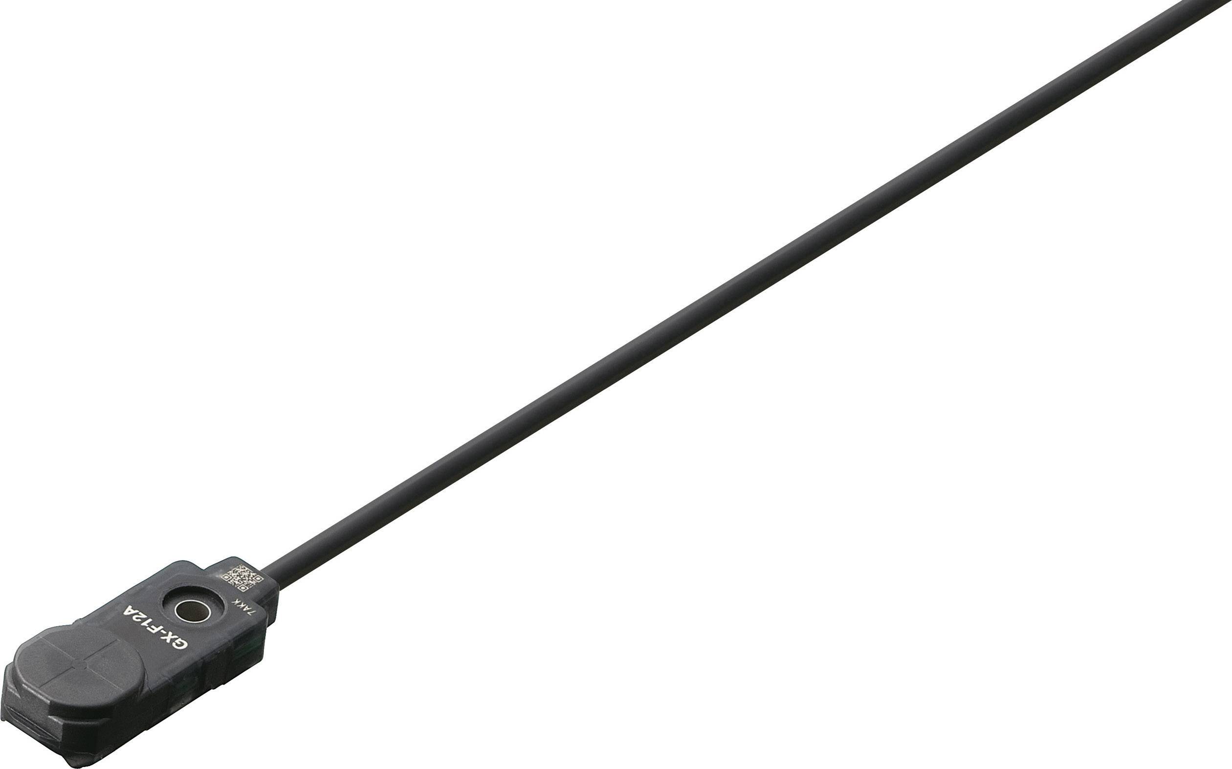 Ein flacher Näherungssensor mit langem Kabel, geeignet für industrielle Anwendungen zur Objekterkennung.