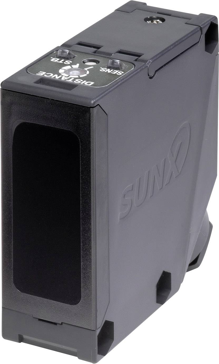 Schwarzer rechteckiger Sensor mit dem Aufdruck 'SUNX'.