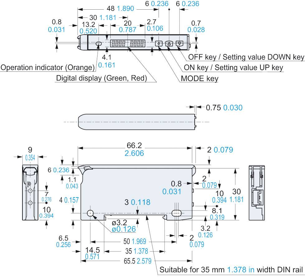 Panasonic Lichtwellenleiter-Verstärker, Serie FX100
