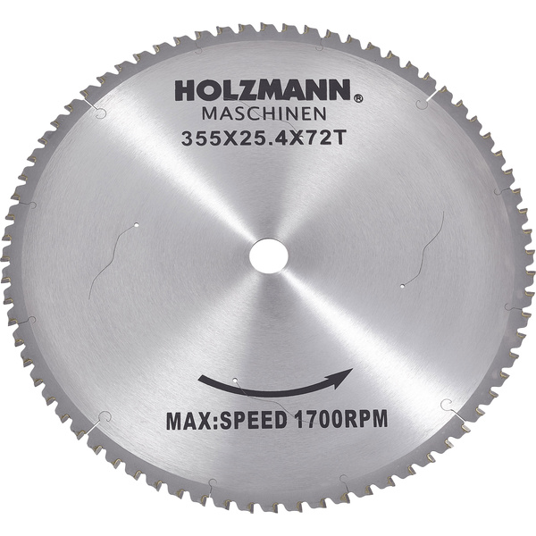 Holzmann Maschinen MKS355SB MKS355SB Hartmetall Kreissägeblatt 355 x 25.4mm Zähneanzahl: 72 1St.