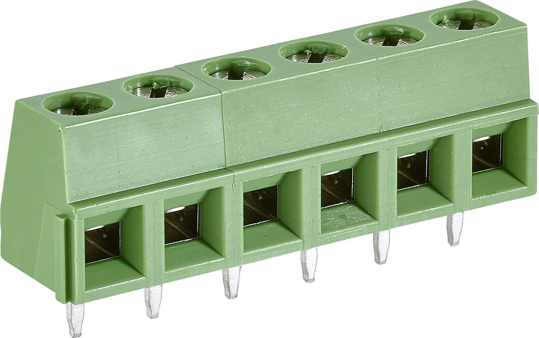 TE Connectivity 282836-6 Schraubklemmblock 1.31 mm² Polzahl 6 Grün