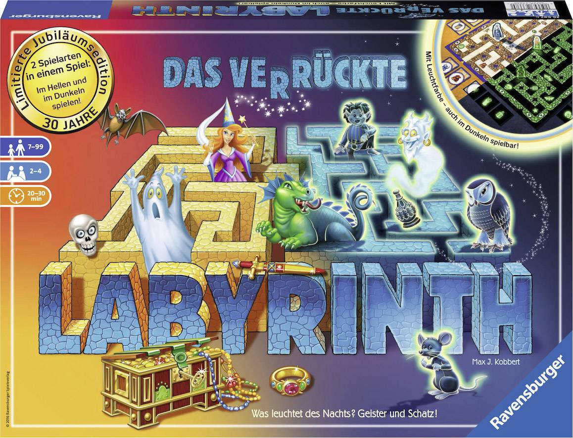 Das verrückte Labyrinth – Jubiläums-Version - Quiz-Spiel - Kinder & Erwachsene -