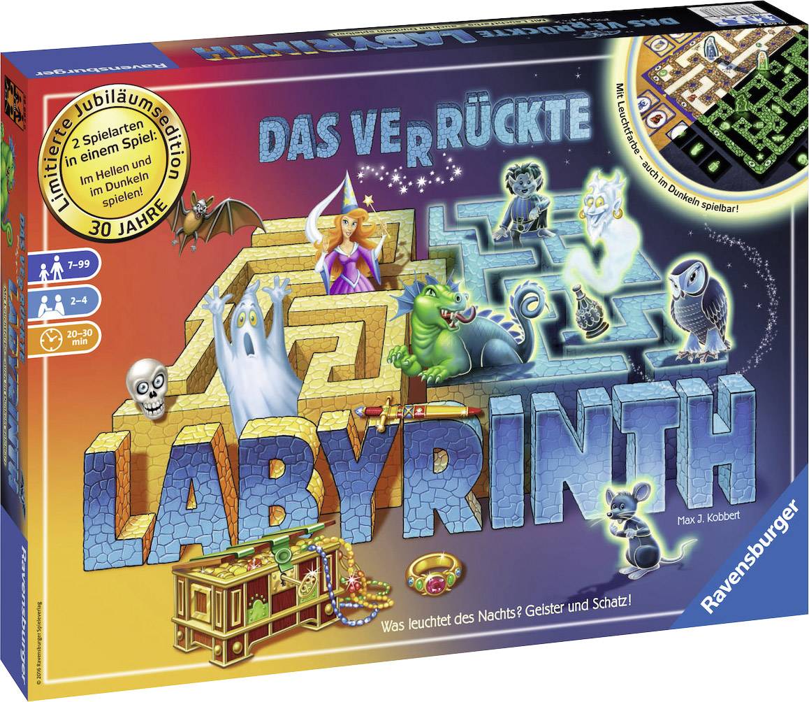 Das verrückte Labyrinth – Jubiläums-Version - Quiz-Spiel - Kinder & Erwachsene -
