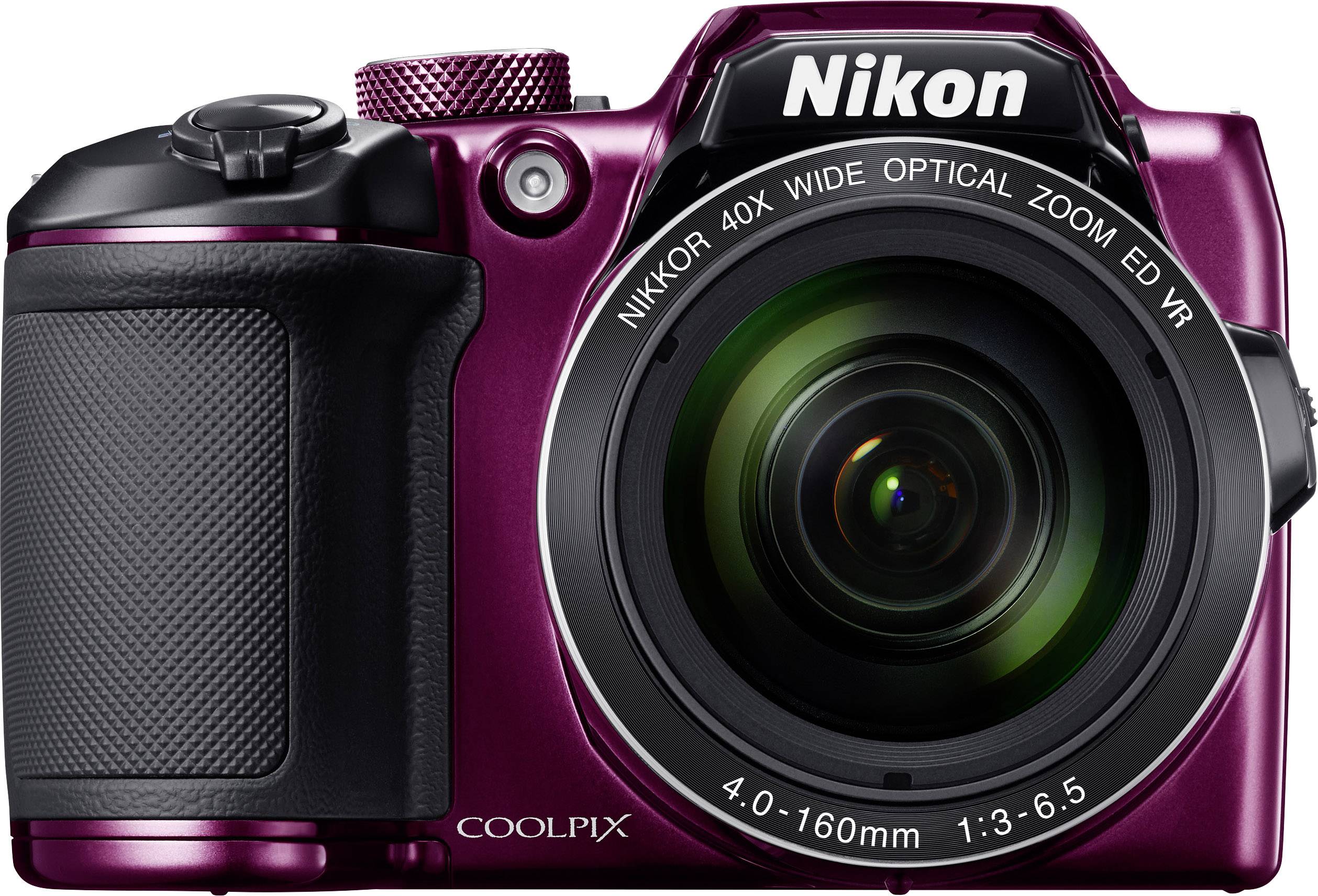 Nikon Coolpix B-500 Digitalkamera 16 Megapixel Opt. Zoom: 40 x Lila Full HD Video, Klappbares Display, Bluetooth
