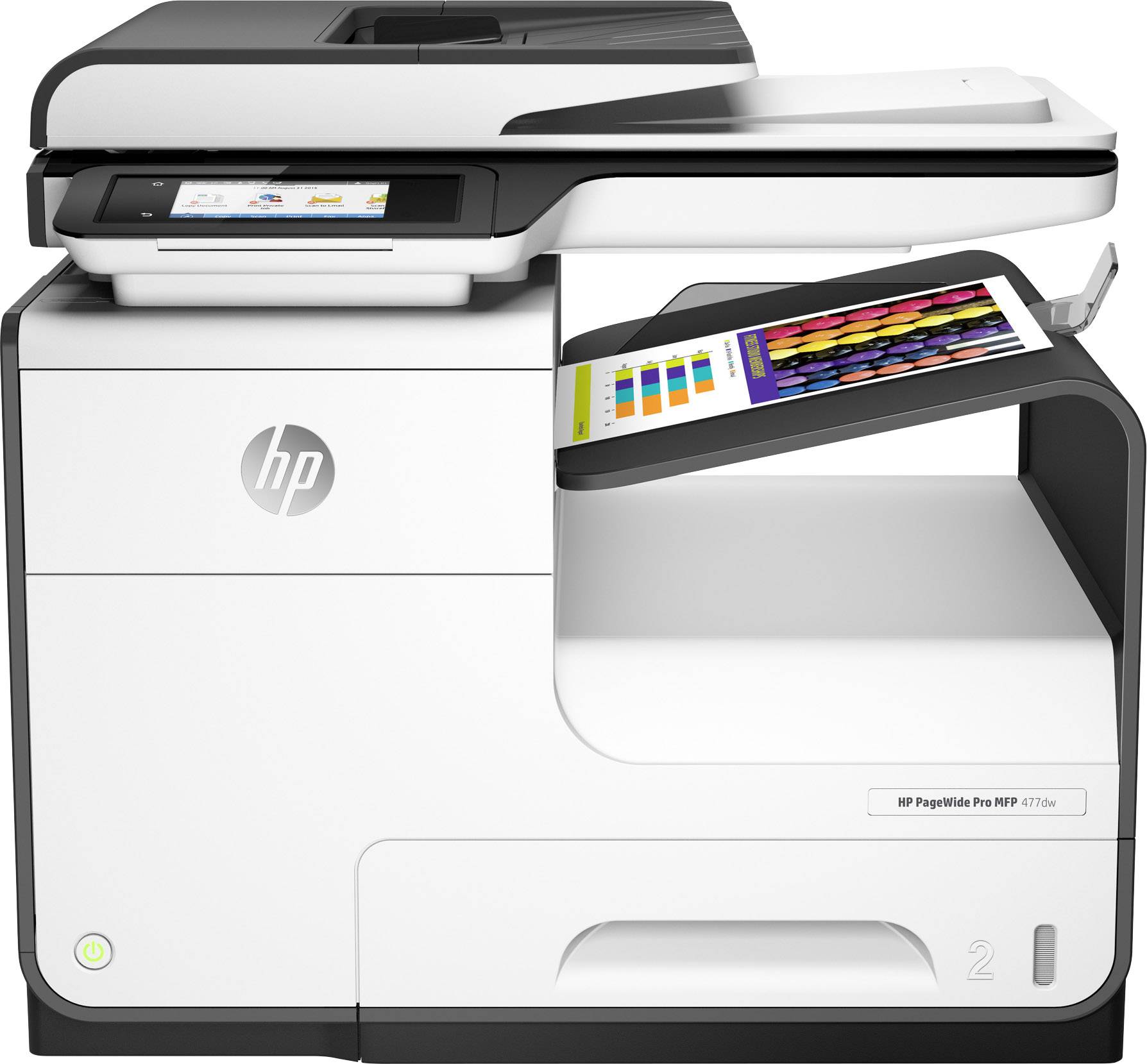 HP PageWide Pro 477dw Farb Tintenstrahl Multifunktionsdrucker A4 Drucker, Scanner, Kopierer, Fax LAN, WLAN, Duplex, Duplex-ADF