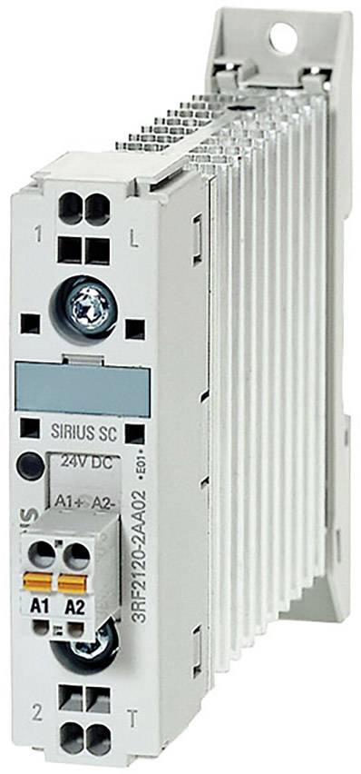 Ein Relaisschalter-Modul mit Beschriftung 'SIRIUS SC', geeignet für 23V DC. Gehäuse detailreich mit Anschlussklemmen A1, A2.