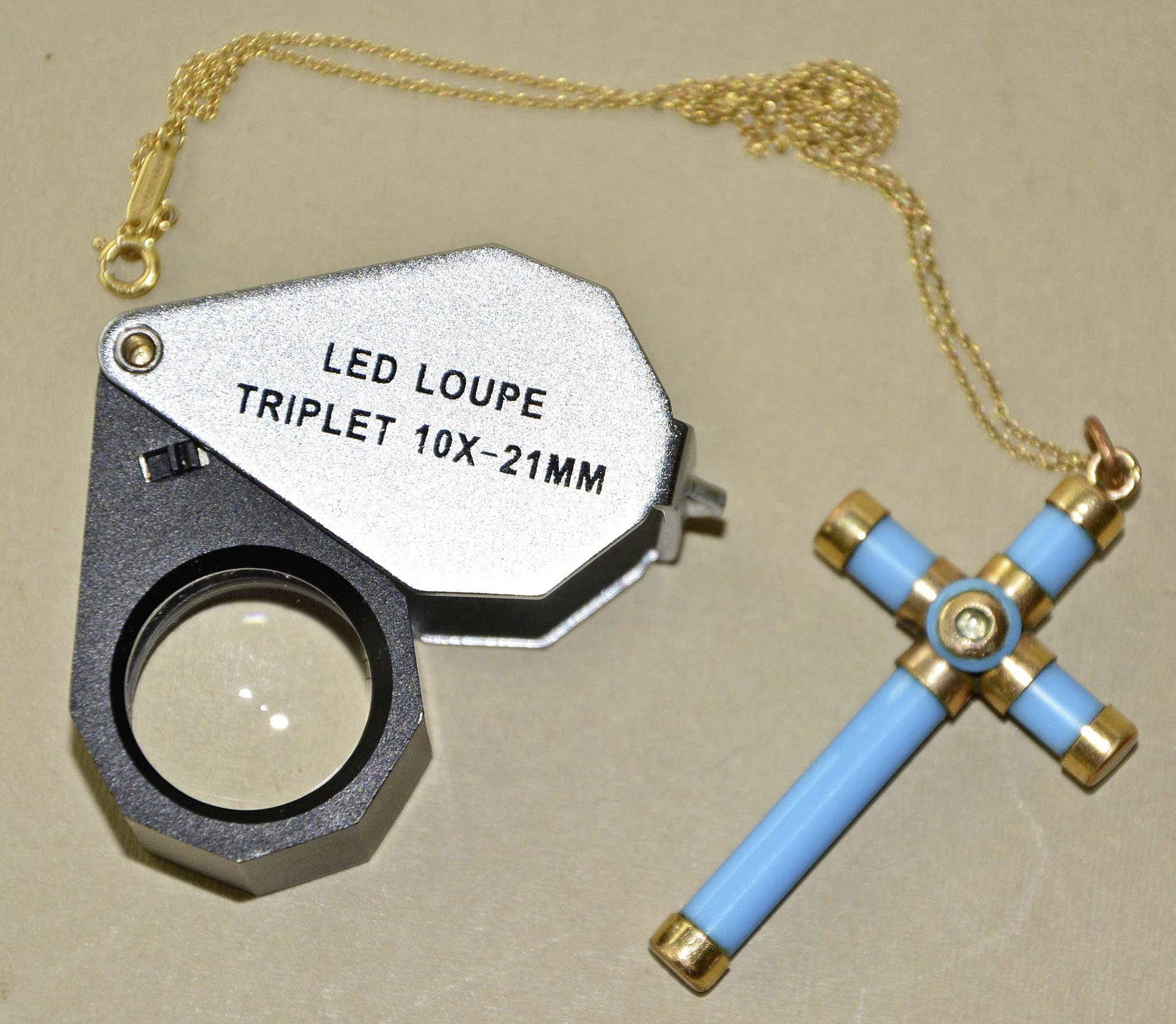 RONA 450777 Steinlupe mit LED-Beleuchtung Vergrößerungsfaktor: 10 x Linsengröße: (Ø) 21mm