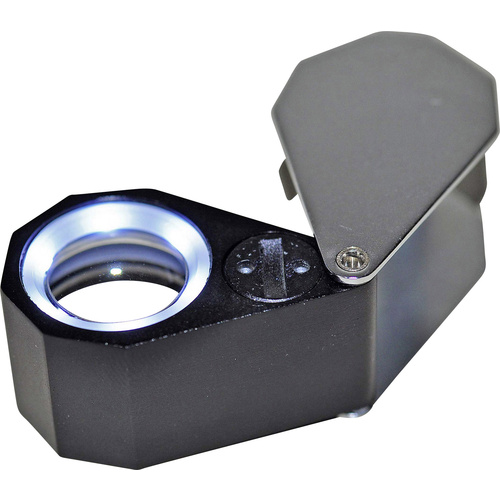 RONA 450777 Steinlupe mit LED-Beleuchtung Vergrößerungsfaktor: 10 x Linsengröße: (Ø) 21 mm