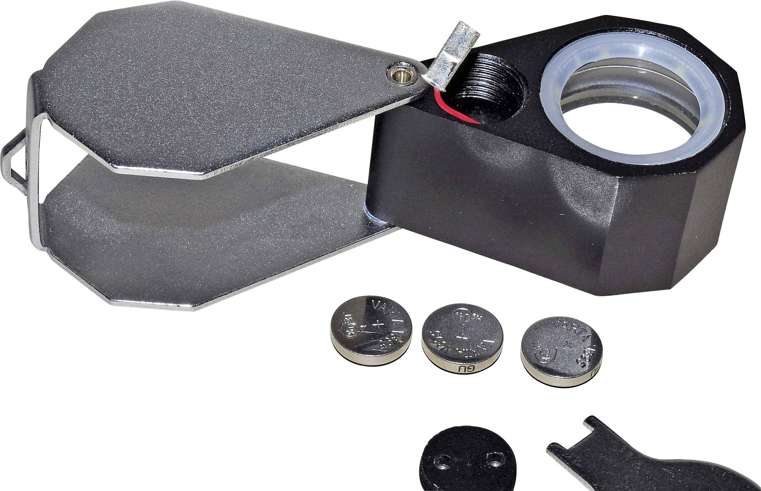 RONA 450777 Steinlupe mit LED-Beleuchtung Vergrößerungsfaktor: 10 x Linsengröße: (Ø) 21mm