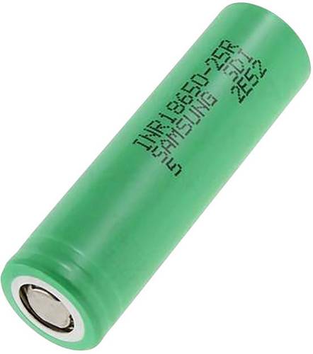 Samsung NR18650-25R Spezial-Akku 18650 hochstromfähig, hochtemperaturfähig, Flat-Top Li-Ion 3.6 V 2