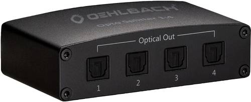 Oehlbach 4 Port Toslink-Splitter Schwarz