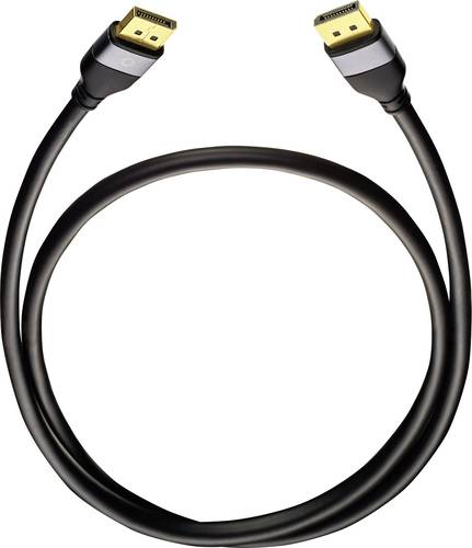 Oehlbach DisplayPort Anschlusskabel [1x DisplayPort Stecker - 1x DisplayPort Stecker] 2.00m Schwarz
