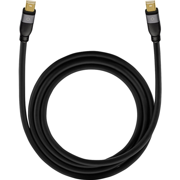 Oehlbach DisplayPort Anschlusskabel [1x Mini-DisplayPort Stecker - 1x Mini-DisplayPort Stecker] 2.00m Schwarz Impact Plus M2