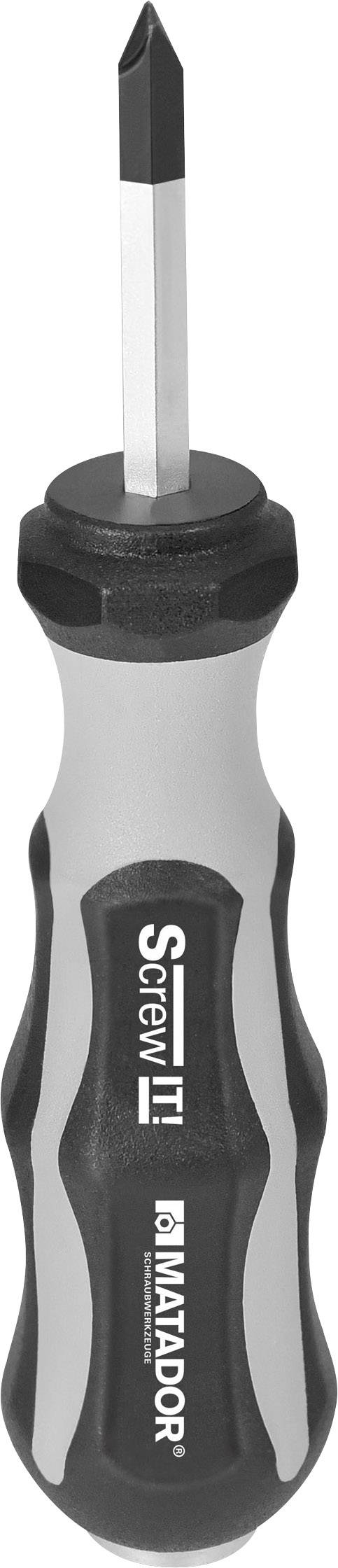 Kreuzschlitzschraubendreher mit ergonomischem, schwarz-grauem Griff, geeignet für allgemeine Reparaturarbeiten.