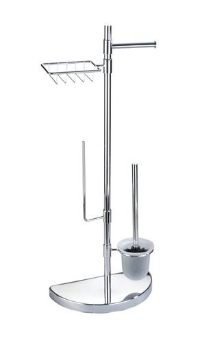 Wenko Raumspar WC-Garnitur Stand Silber, Silber (satiniert) rostfrei 1St.