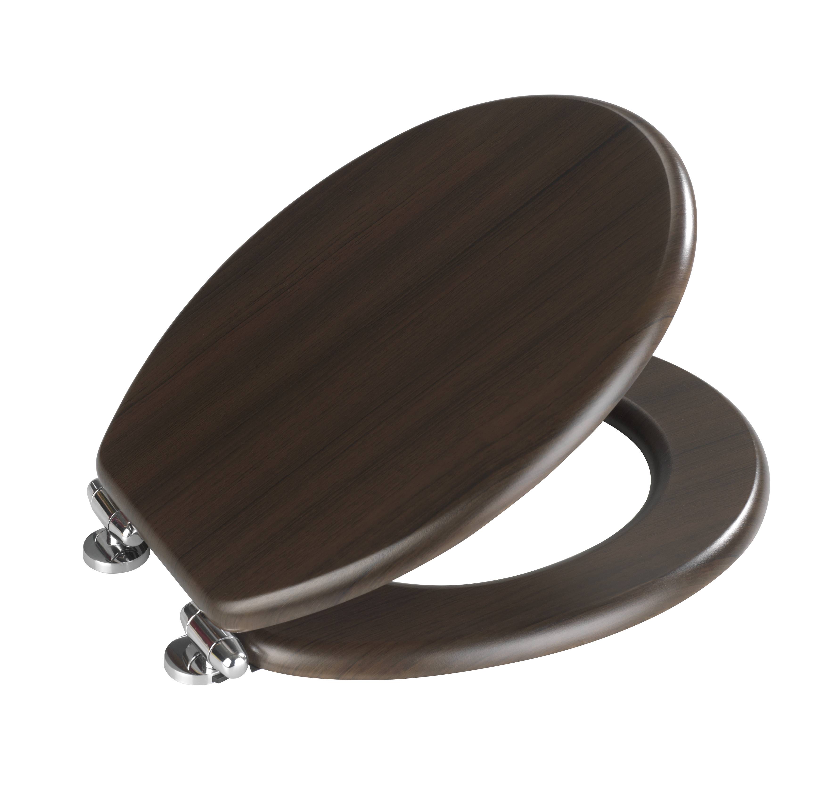 Wenko Wenge WC-Sitz MDF, Metall mit Absenkautomatik, rostfrei
