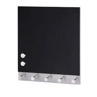 Wenko Magnetische Garderobe Black, 5 Haken, 30 x 34cm Wenko Magnetische Garderobe Black, 5 Haken, 30 x 34cm