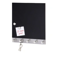 Wenko Magnetische Garderobe Black, 5 Haken, 30 x 34cm Wenko Magnetische Garderobe Black, 5 Haken, 30 x 34cm