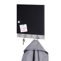 Wenko Magnetische Garderobe Black, 5 Haken, 30 x 34cm Wenko Magnetische Garderobe Black, 5 Haken, 30 x 34cm