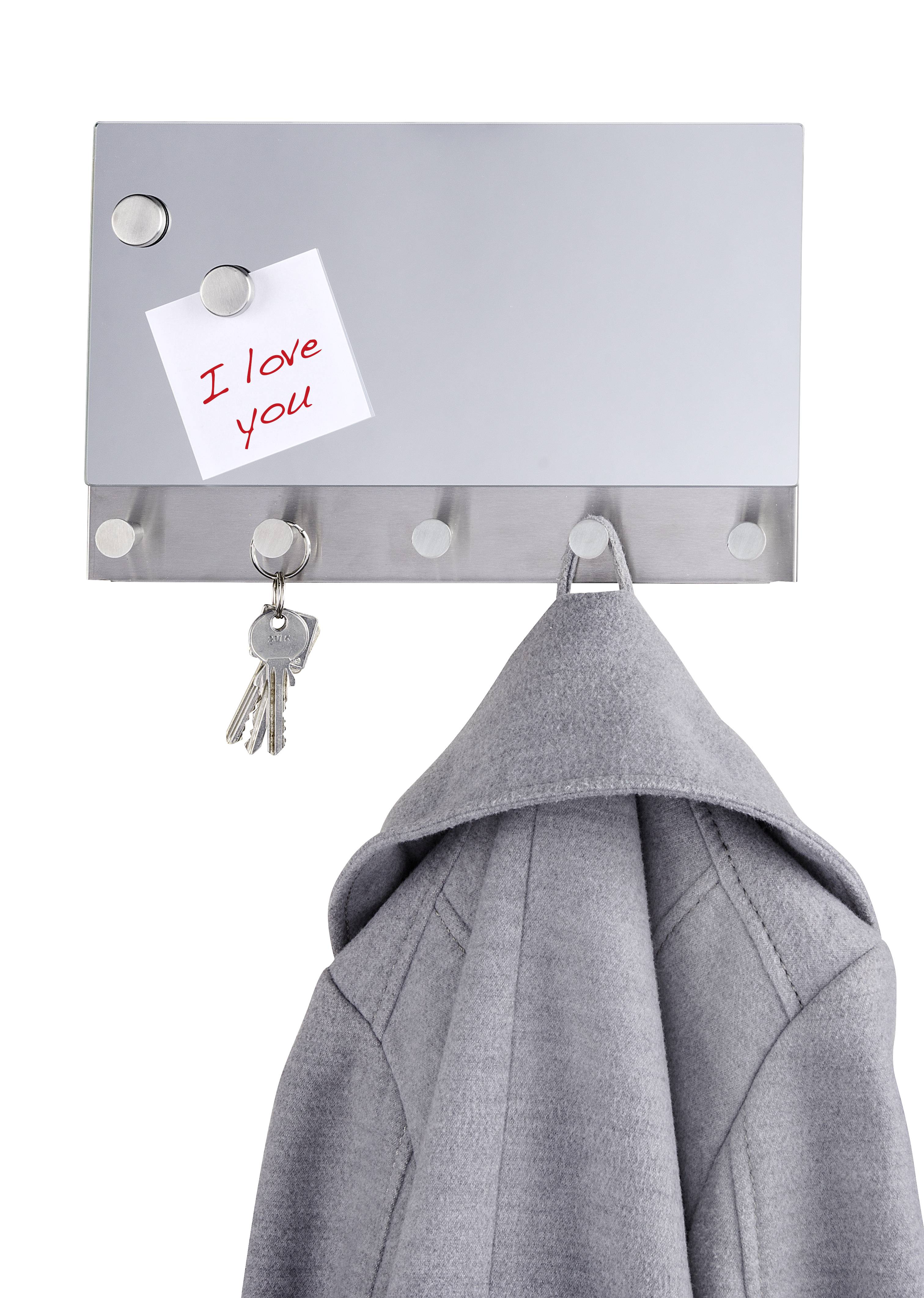 Wenko Magnetische Garderobe Mirror, 5 Haken, 30 x 19cm 50414100 1St.