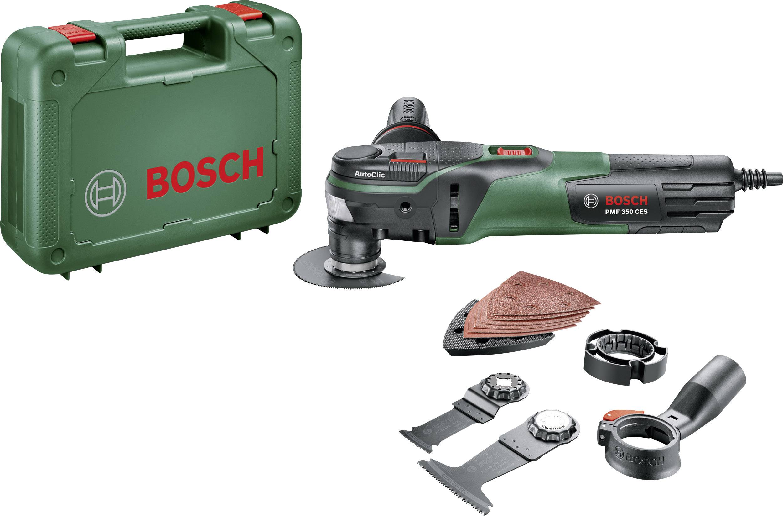 Bosch Home and Garden PMF 350 CES 0603102200 Multifunktionswerkzeug mit Zubehör, inkl. Koffer 14teilig 350W