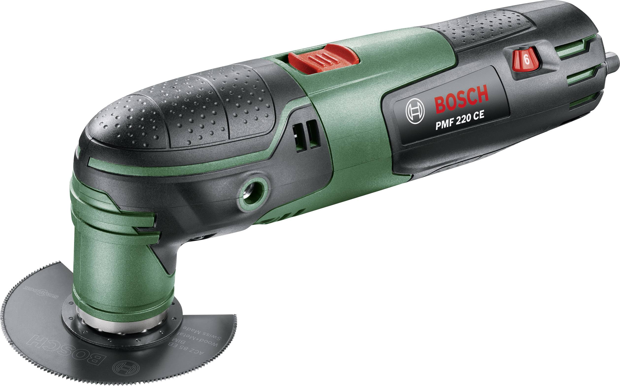 Bosch Home and Garden PMF 220 CE 0603102000 Multifunktionswerkzeug mit Zubehör, inkl. Koffer 12teilig 220W