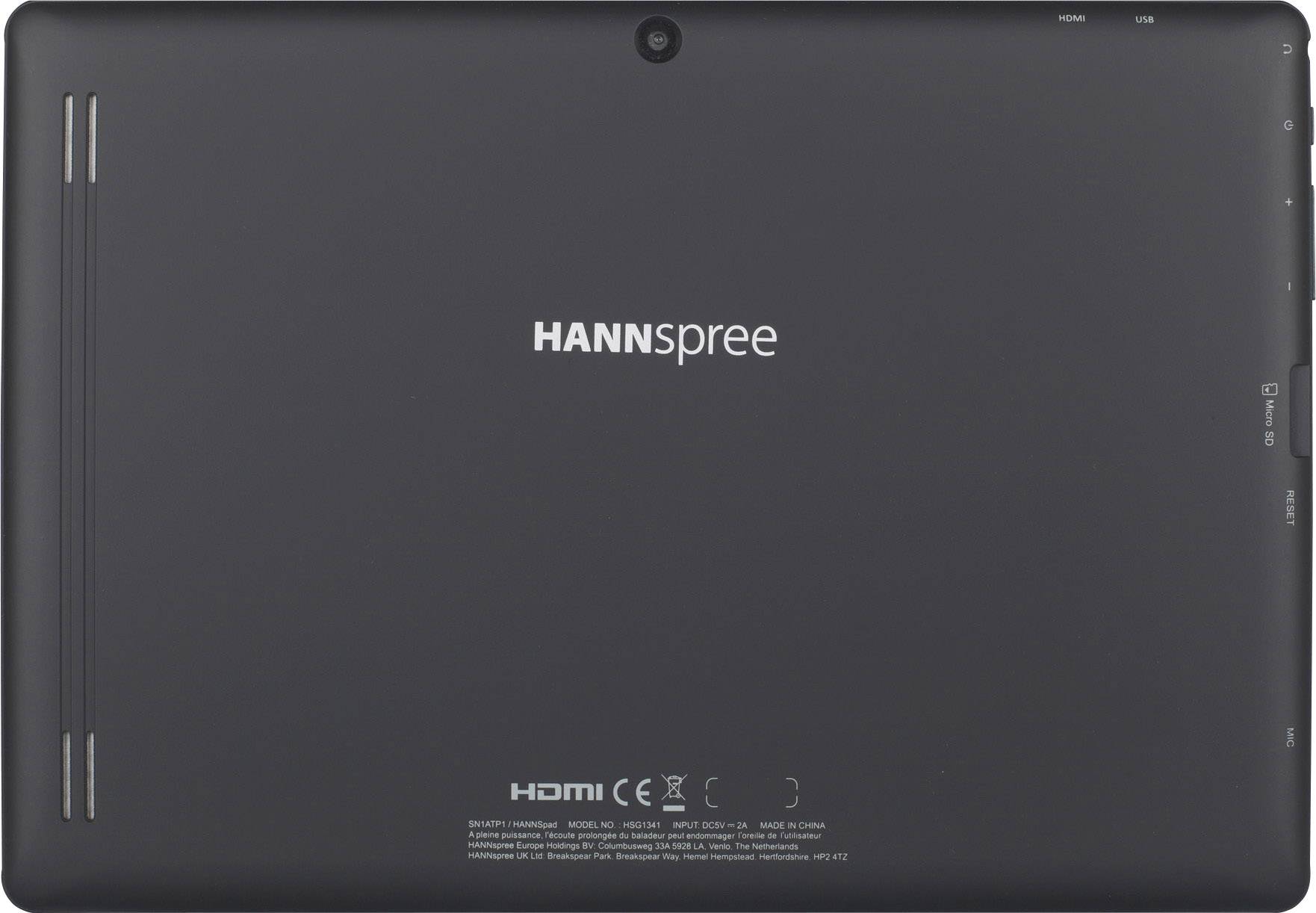 Hannspree WiFi 16 GB Schwarz Android-Tablet 25.7 cm (10.1 Zoll) 1.3 GHz ARM Cortex Android™ 5.1 Lollipop 1280 x 800 Pixel