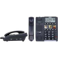 Switel TF 550 Schnurgebundenes Seniorentelefon Freisprechen, Optische Anrufsignalisierung Beleuchtetes Display Schwarz Switel TF 550 Schnurgebundenes Seniorentelefon Freisprechen, Optische Anrufsignalisierung Beleuchtetes Display Schwarz