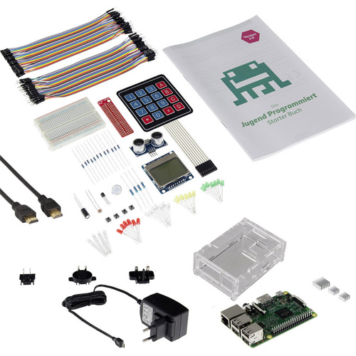 Raspberry Pi® Jugend Programmiert Starter-Set 2.0 3 B 1 GB 4 x 1.2 GHz inkl. Sensoren, inkl. Breadb