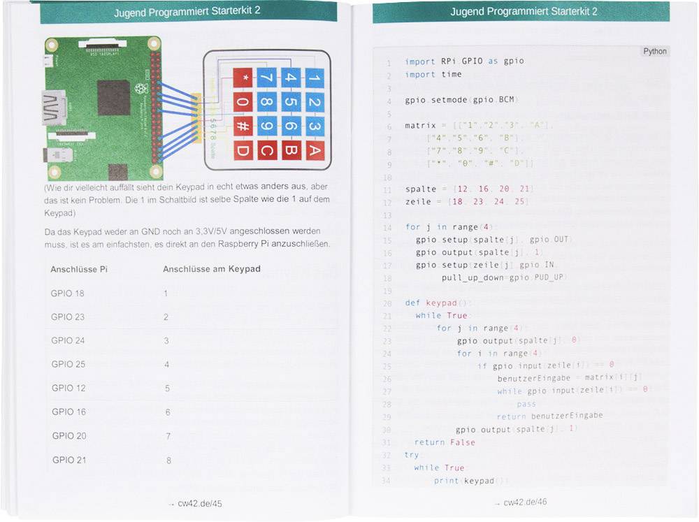 1434230 Jugend programmiert Starter Set für Raspberry Lernpaket