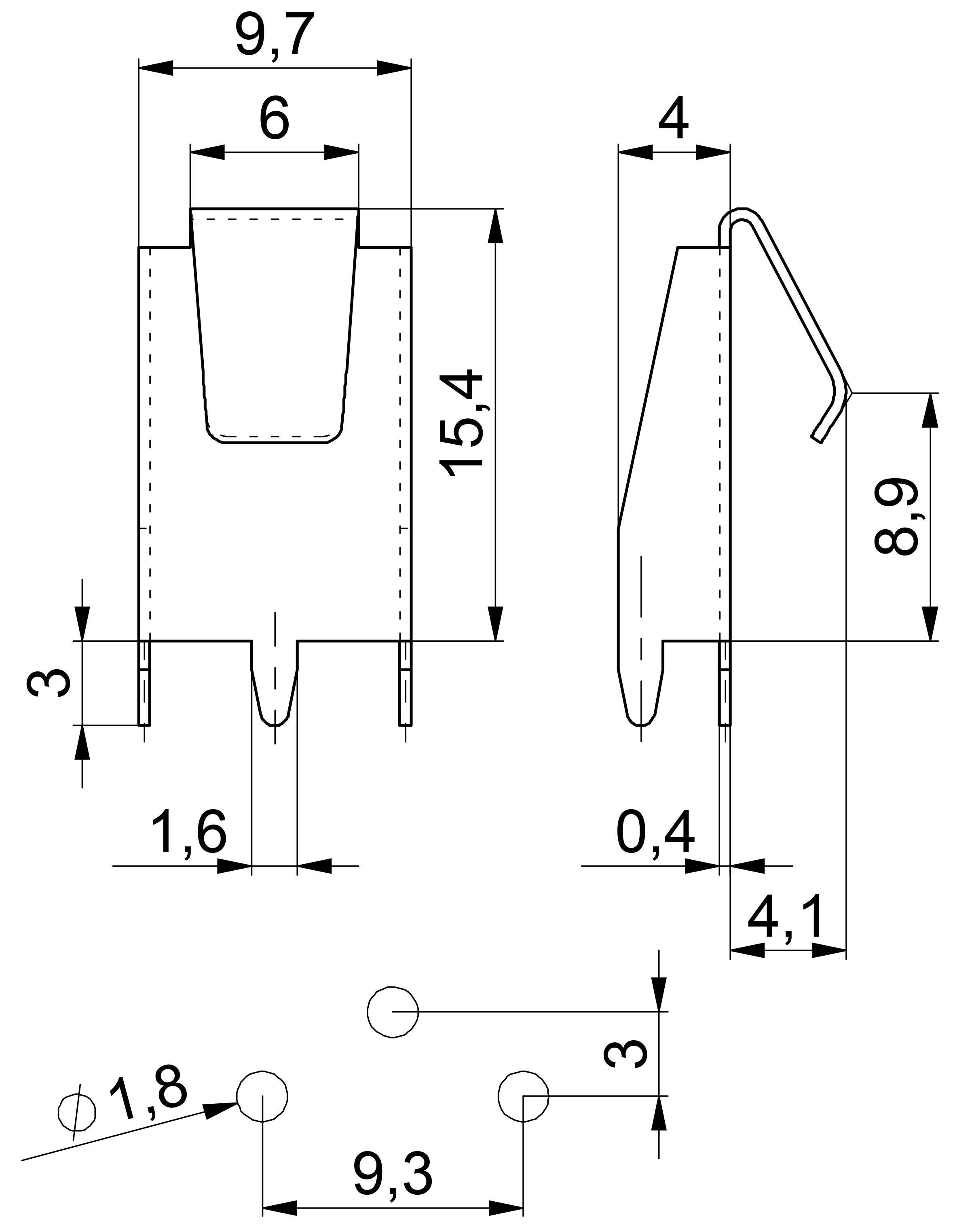 Vogt Verbindungstechnik 1456f.98 Einzelkontakt 1x Mignon (AA) Lötanschluss (L x B x H) 8.1 x 9.7 x 18.4mm