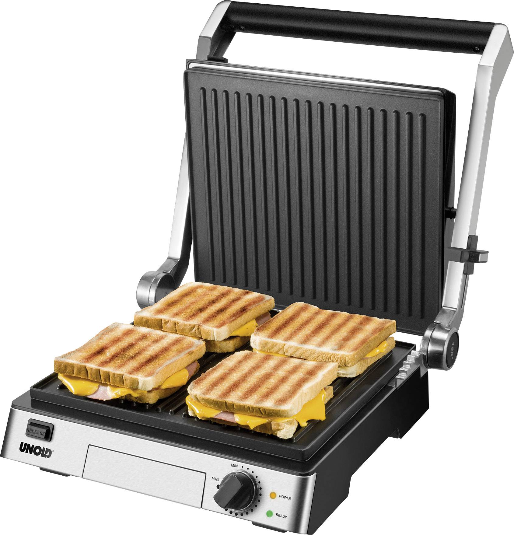 Unold ContactGrill Steak Tisch Kontaktgrill Schwarz, Edelstahl voelkner