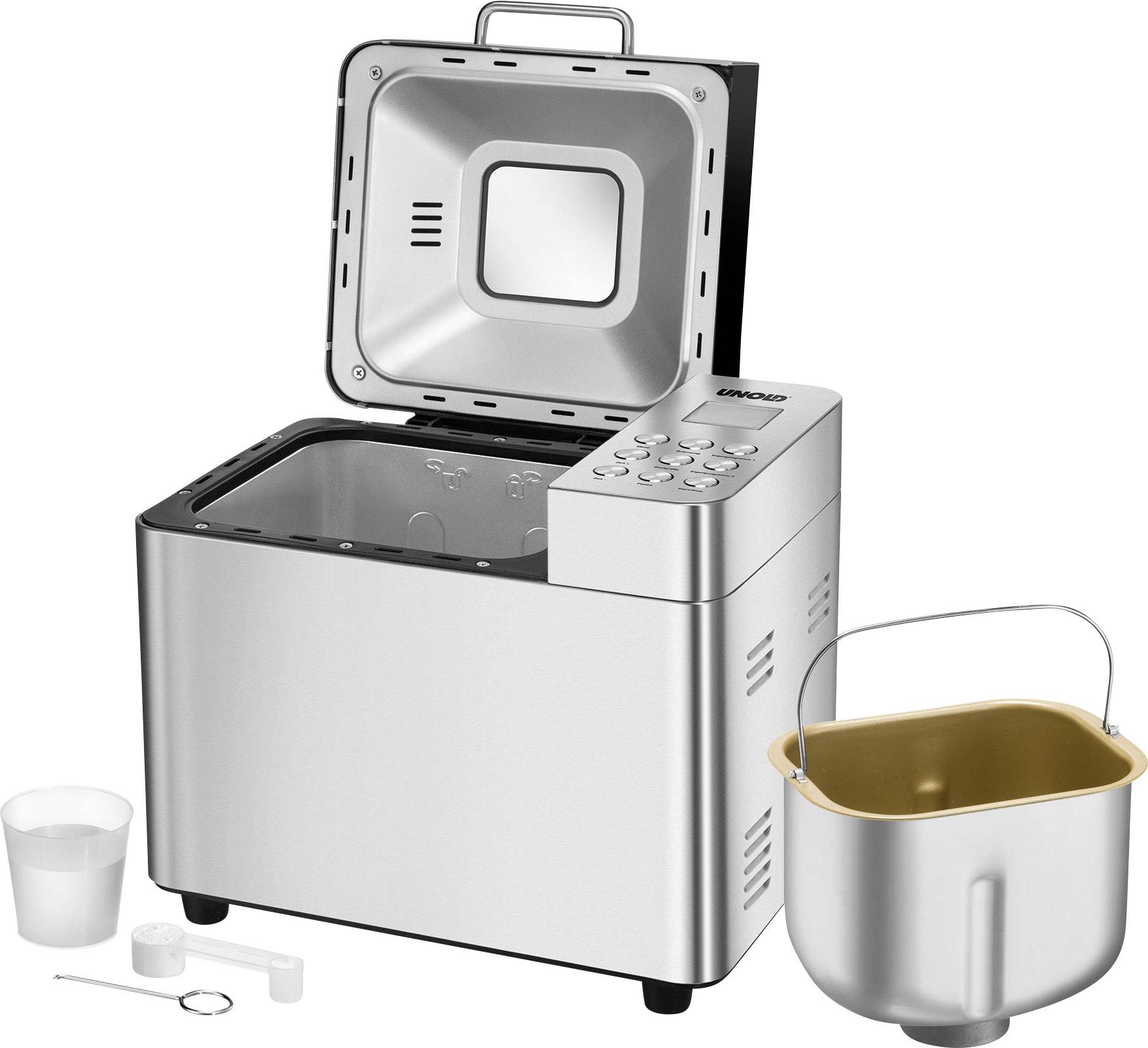 Unold Backmeister Edel Brotbackautomat Timerfunktion Edelstahl