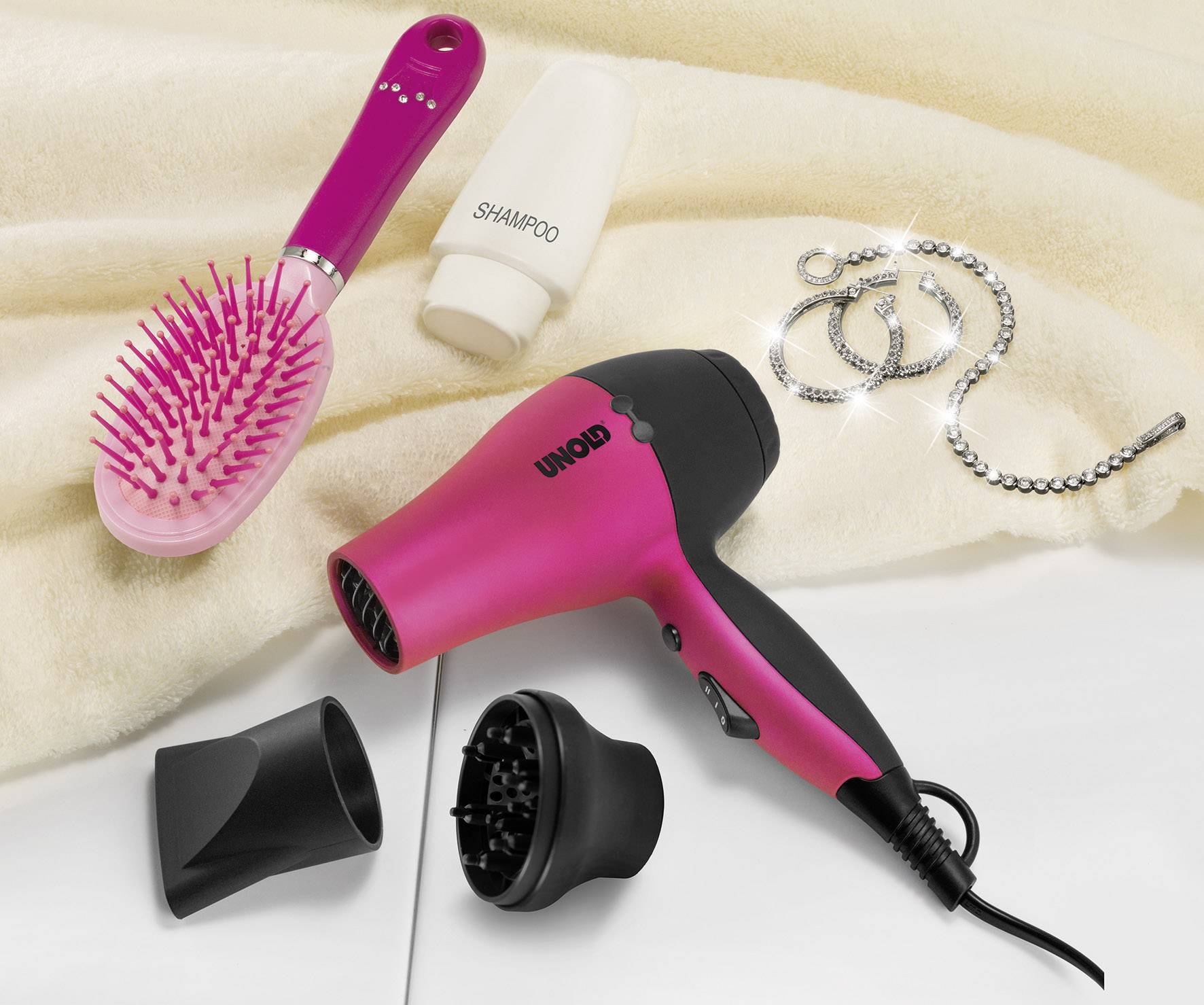 Unold Fashion Pink Haartrockner Pink, Schwarz