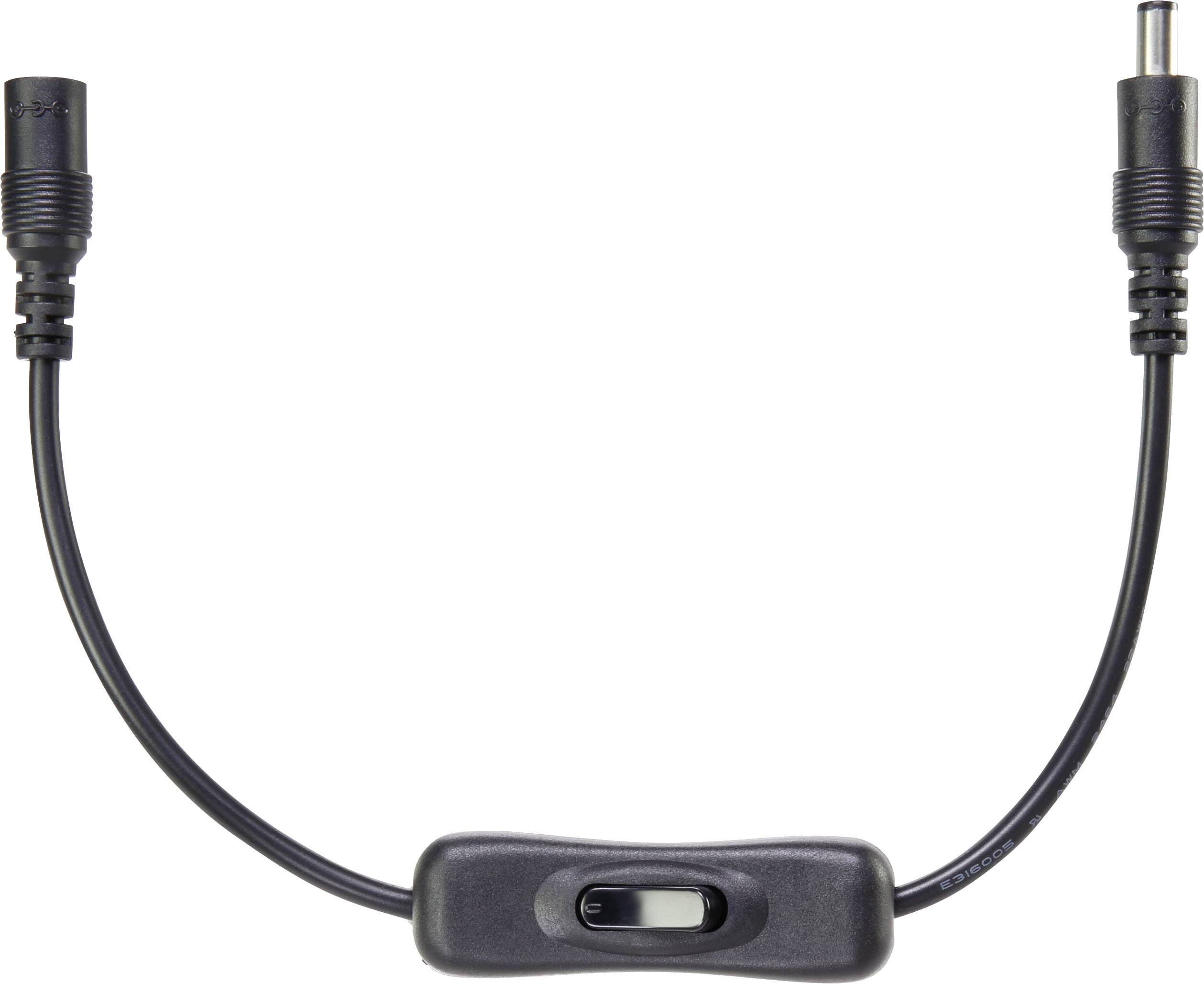 VOLTCRAFT 93038c216 Niedervolt-Adapter Niedervolt-Stecker - Niedervolt-Buchse 5.5mm 2.1mm 0.32m 1St.