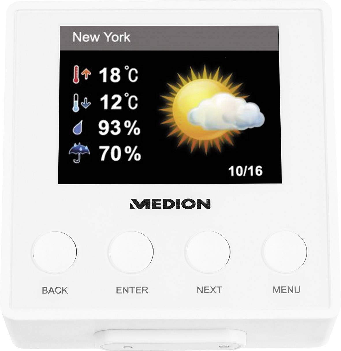 Medion E85032 (MD 87248) Internet Steckdosenradio Bluetooth®, Internetradio Weiß