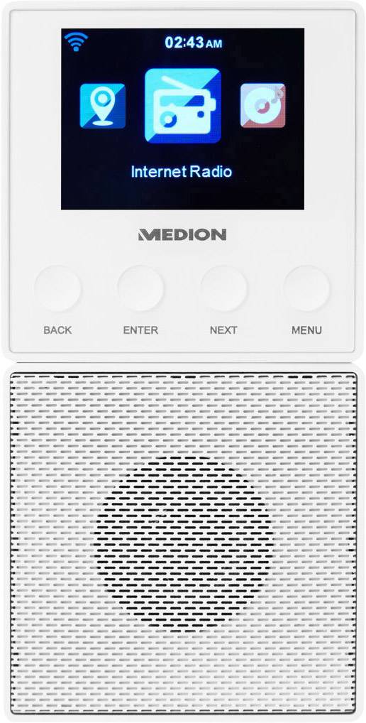 Medion E85032 (MD 87248) Internet Steckdosenradio Bluetooth®, Internetradio Weiß
