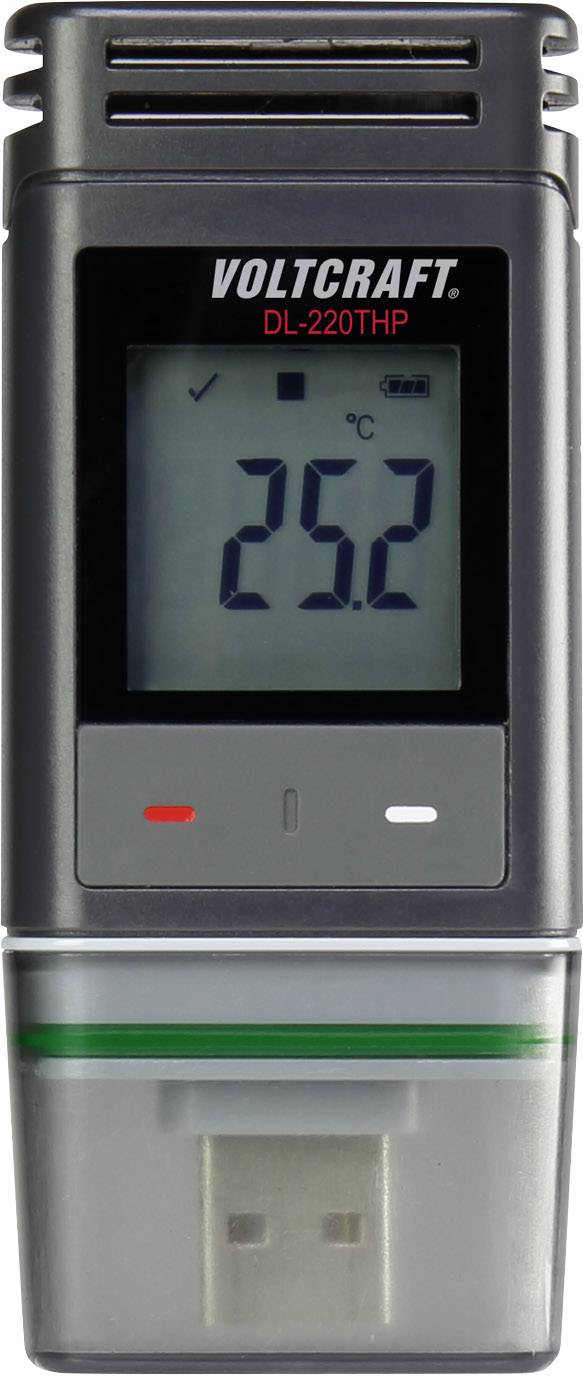VOLTCRAFT DL-220THPISO1 DL-220THP Temperatur-Datenlogger, Luftfeuchte-Datenlogger, Luftdruck-Datenlogger kalibriert