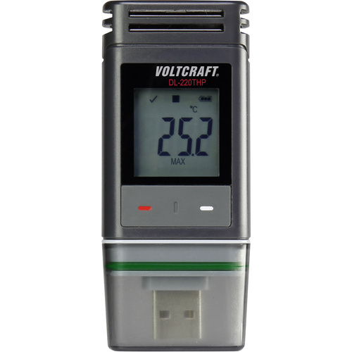 VOLTCRAFT DL-220 THP DL-220THP Temperatur-Datenlogger, Luftfeuchte-Datenlogger, Luftdruck-Datenlogg