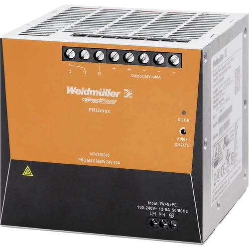 Weidmüller 1478150000 Hutschienen-Netzteil (DIN-Rail) 24 V/DC 40 A 960 W Inhalt 1 St. Weidmüller 1478150000 Hutschienen-Netzteil (DIN-Rail) 24 V/DC 40 A 960 W Inhalt 1 St.