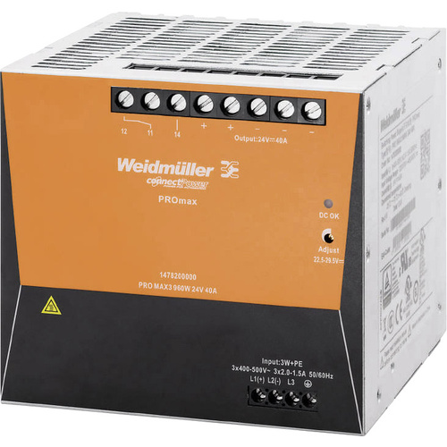 Weidmüller PRO MAX 72W 12V 6A Hutschienen-Netzteil (DIN-Rail) 12 V/DC 6A  72W Inhalt 1St., WEIDMÜLLER