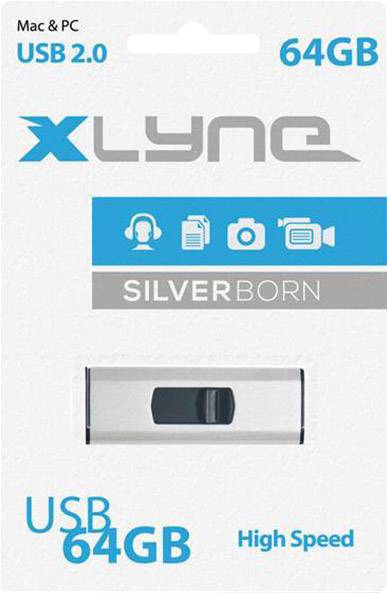 Xlyne Silverborn USB-Stick 64 GB Silber 7164002 USB 2.0