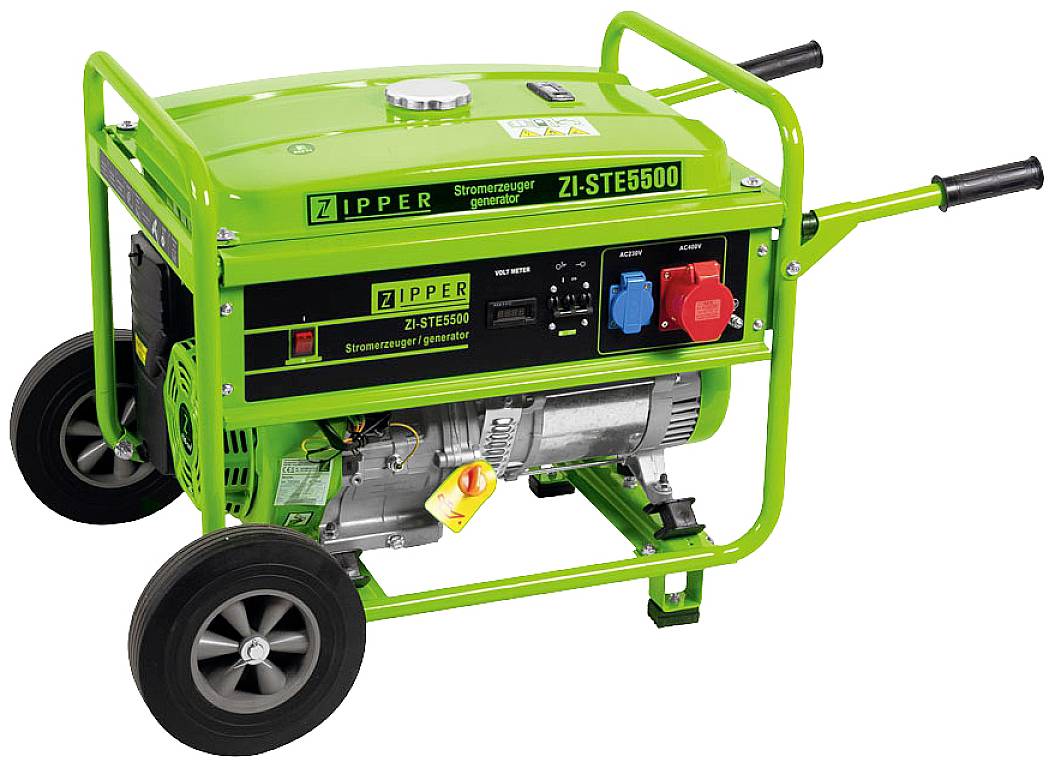 Zipper ZI-STE5500 4-Takt Stromerzeuger 8.5kW 230 V, 400V 90kg 5000W