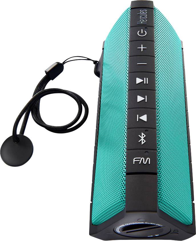 Bluetooth® Lautsprecher Hercules WAE Outdoor Rush Outdoor, spritzwassergeschützt, stoßfest Schwarz, Grün