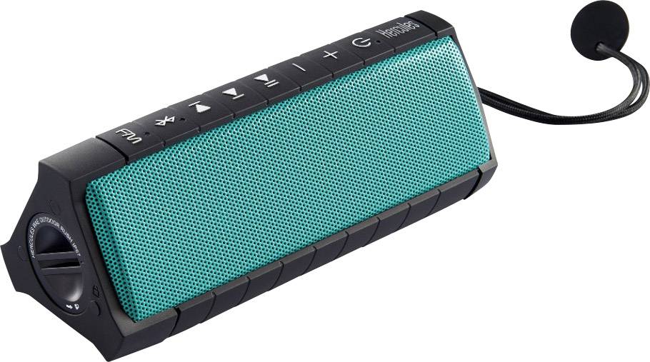 Bluetooth® Lautsprecher Hercules WAE Outdoor Rush Outdoor, spritzwassergeschützt, stoßfest Schwarz, Grün